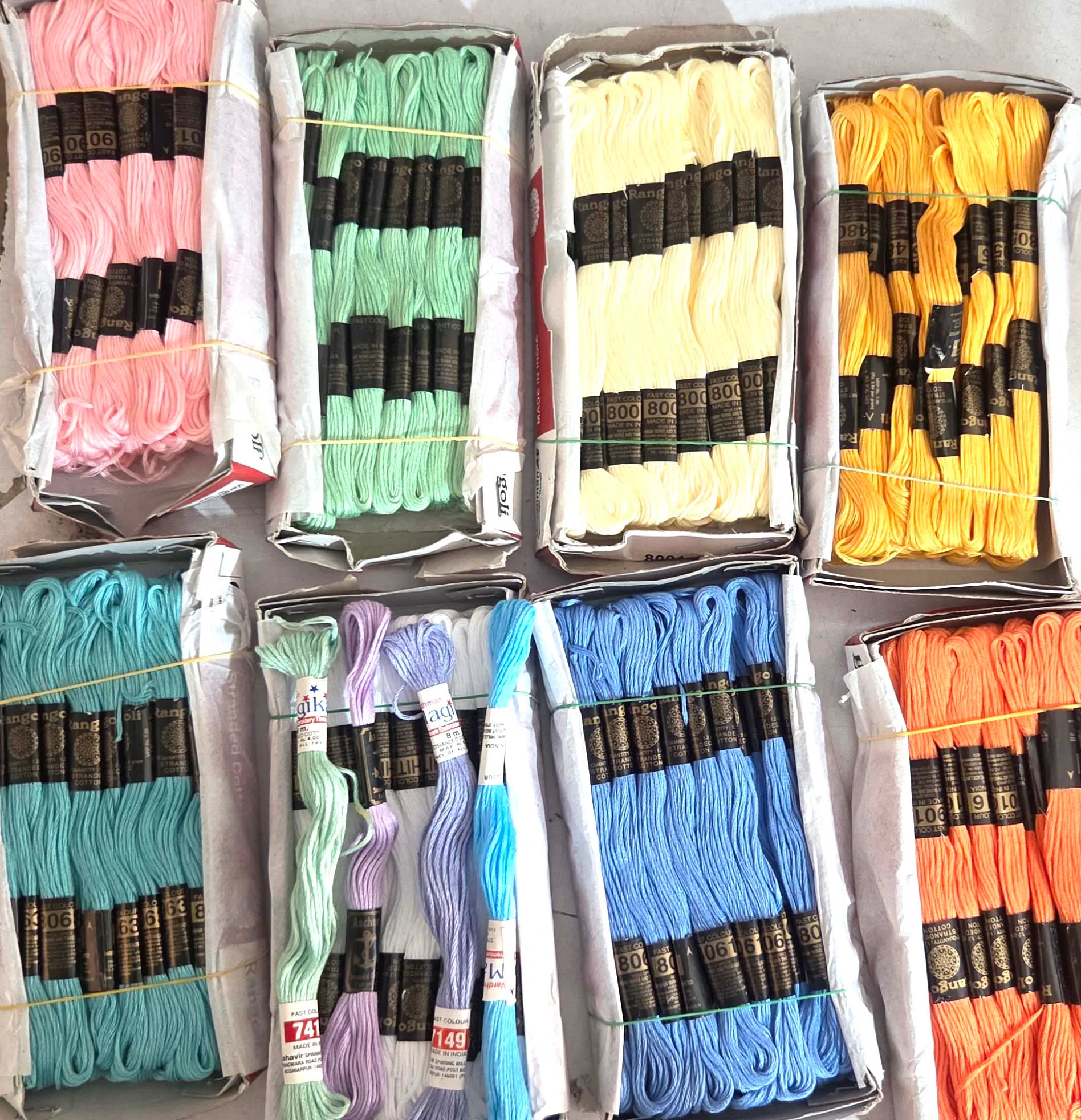 Embroidery Thread Stranded Cotton 8 meter / 2 gram Hank