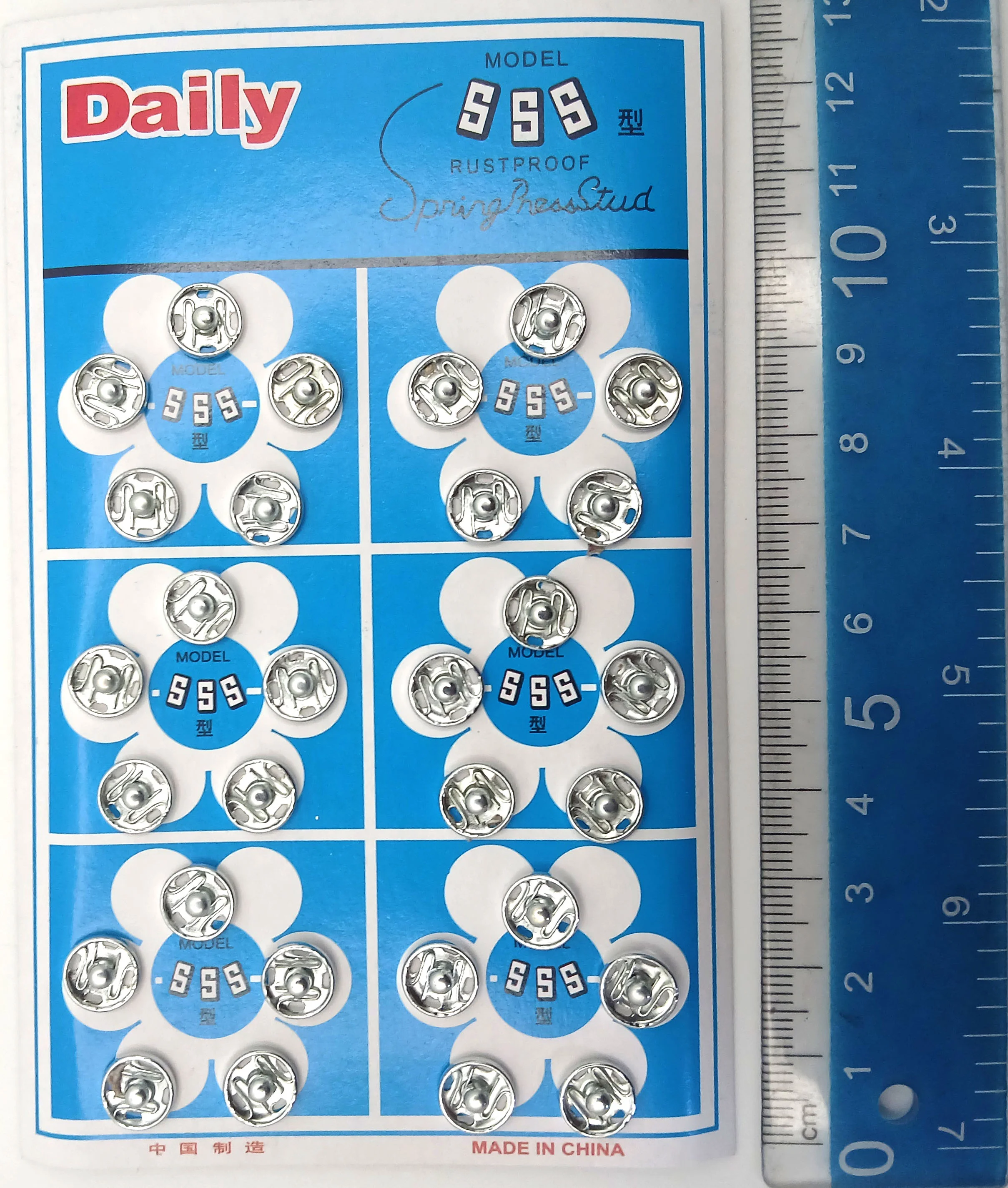 Tip Tip Button 8 mm 30pcs / 15 sets in 1 patta