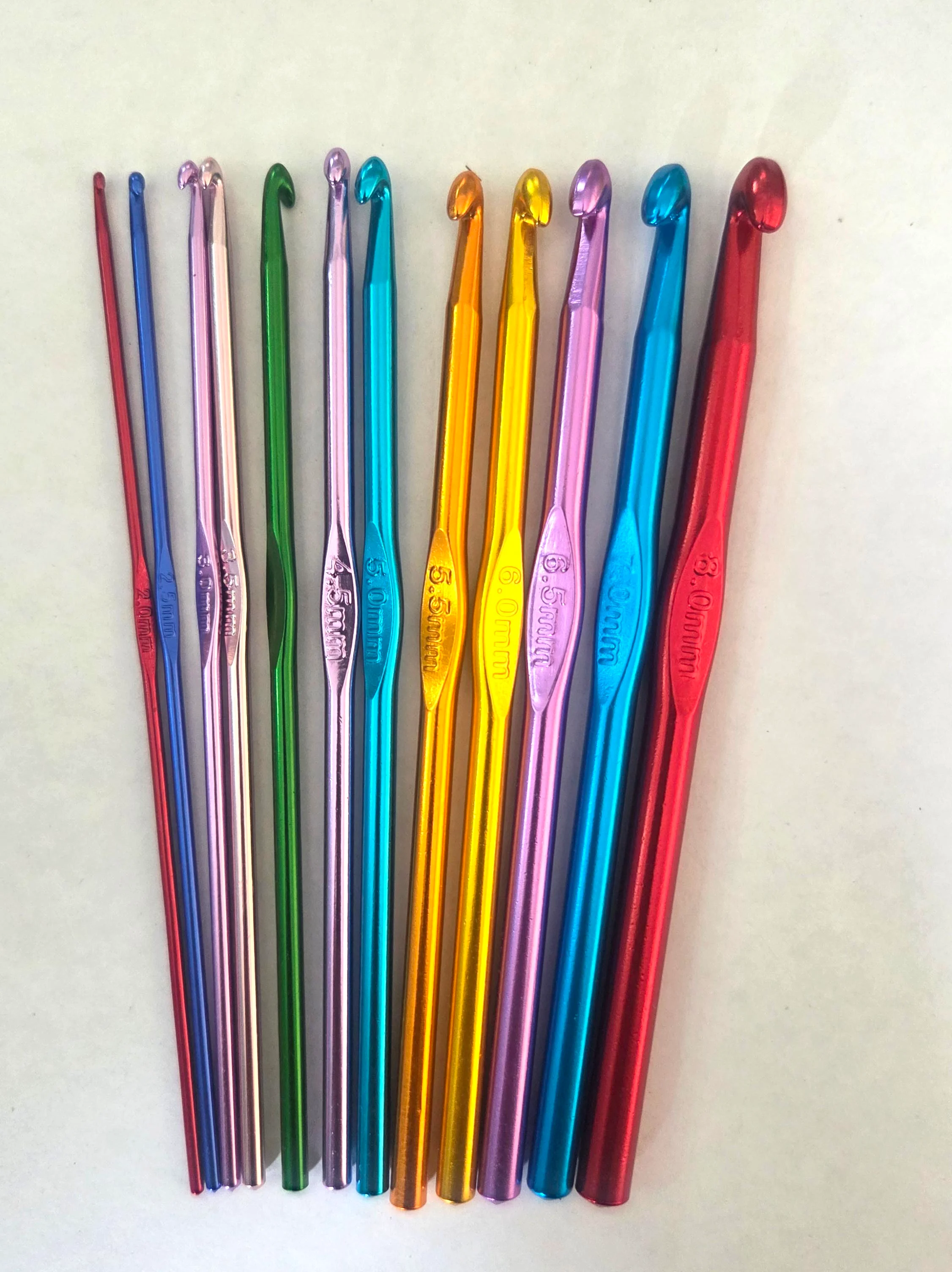 Aluminium Crochet Hook set of 12