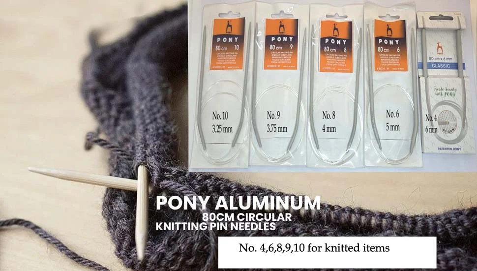Pony circular knitting Pins of Length 80 cm photo 3